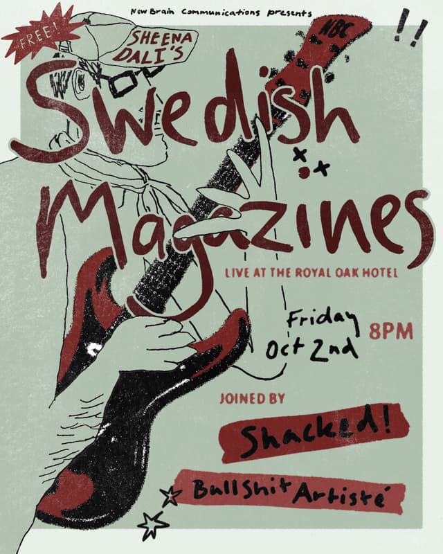 NEW BRAIN, BULLSHIT, SHACKED, SWEDISH MAGS